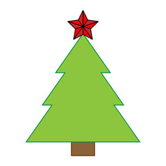 Fototapeta premium Simple illustration of Christmas tree Concept for Christmas holiday