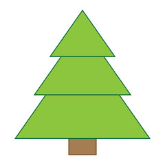 Simple illustration of Christmas tree Concept for Christmas holiday