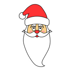 Simple illustration of Santa Claus Christmas hat icon
