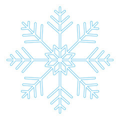 Simple illustration of winter snowflake for Christmas holiday