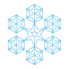 Simple illustration of winter snowflake for Christmas holiday