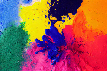 Colored paint splash isolated.