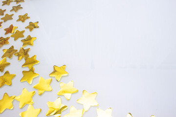 golden stars on a white background - new year