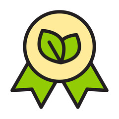 Line fill color Icon of Save Earth and Ecology, include leaf, tree, industry, nature, badge and more. editable file, easy to uses, outline fill color icon style.