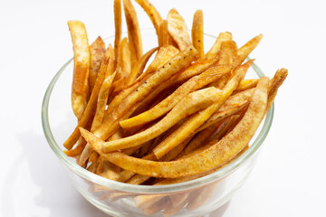 Crispy banana sticks. Fruit snack