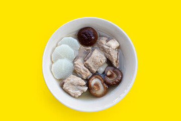 Pork rib soup with white radish and shiitake mushroom