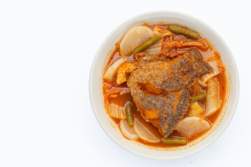 Sour Soup with Tilapia and Mixed Vegetables