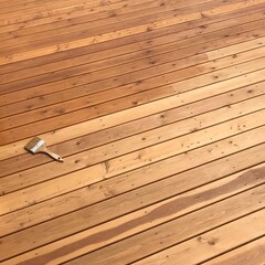 Painted deck boards. Siberian larch.