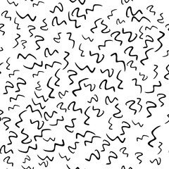 Seamless pattern with sketch squiggle