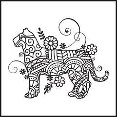 Vector illustration decorative Animal on white background