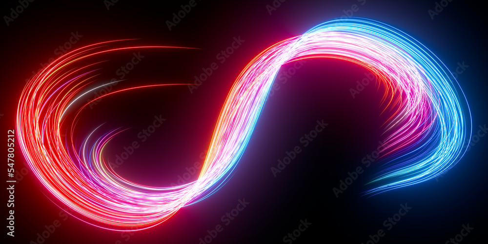 Aufkleber beautiful abstract lines on a black background. modern technological background. futuristic design. 
