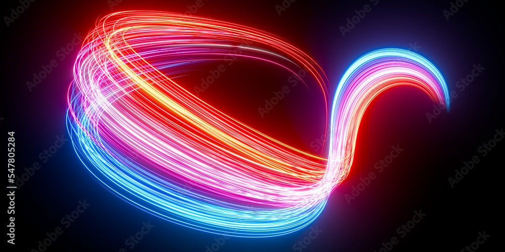 Aufkleber beautiful abstract lines on a black background. modern technological background. futuristic design. 