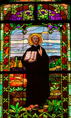 Saint Ignatius of Loyola stain glass
