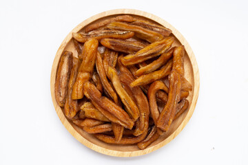 Sun dried banana. Fruit snack