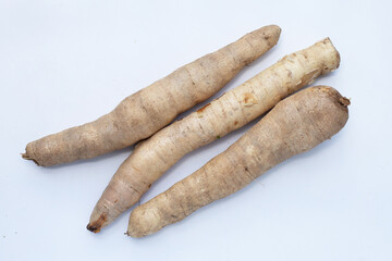 Cassava on a white background.