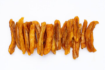Sun dried banana. Fruit snack
