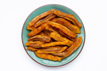 Sun dried banana. Fruit snack