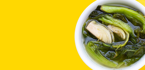 Pickled cabbage, Mustard Greens. Thai food style