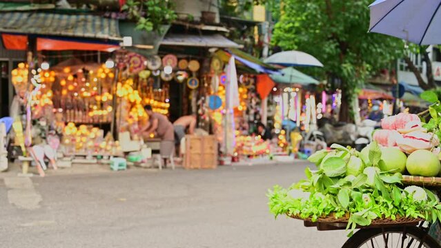 Video shot, Motorbike riders on the busy roads, Traffic during rush hour in Hanoi Vietnam