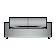 Sofa icon on white.