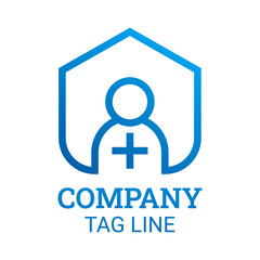 Healthy Home Logo Design With Vector Outline