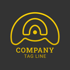 Game Logo Design With Letter A Vector