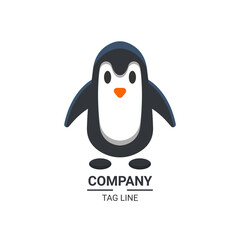 Penguin Simple Vector Logo Design