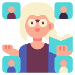 teaching flat icon
