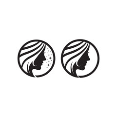 Beauty salon and spa logo vector icon design template