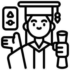 graduation  icon