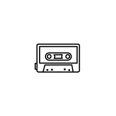 illustration vector graphic of retro tape Lineart perfect for logo, icon, design, and coloring book 