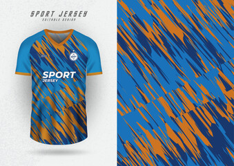 Background mockup for sports jerseys, race jerseys, running jerseys, brush pattern, diagonal lines in blue tones.