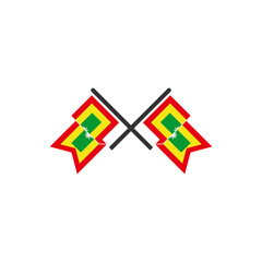 independence day of cartagena icon set vector sign symbol - obrazy, fototapety, plakaty