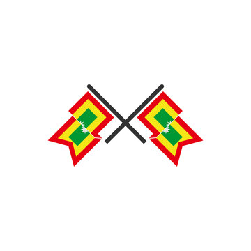 independence day of cartagena icon set vector sign symbol
