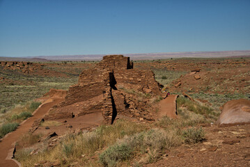 Ancient buildings re-constructed from the native Americans