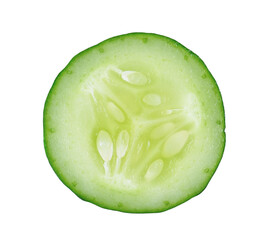 Fresh slice cucumber on transparent png