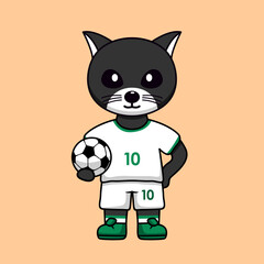 vector illustration of the animal character wearing a soccer jersey at the world cup