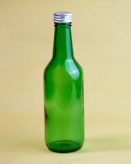 Empty green bottle. Suitable for mockup your drinking ads or product