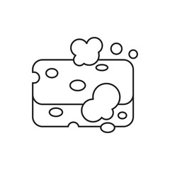 Sponge line icon design. isolated on white background. vector illustration