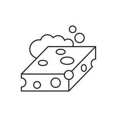 Sponge line icon design. isolated on white background. vector illustration