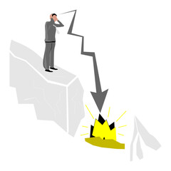 Fototapeta premium business man growth progress vector 