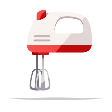 Electric Hand Mixer Vector Isolated Illustration