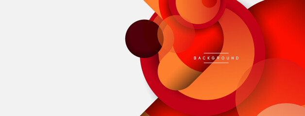 Circle and round shapes abstract background. Vector illustration for wallpaper banner background or landing page