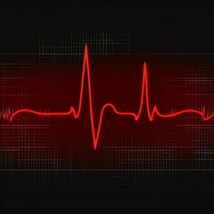 EKG Line Design | Love Heart Health Romance Concept | Created Using Midjourney and Photoshop