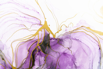 Marble ink abstract art from meticulous original painting abstract background . Painting was...