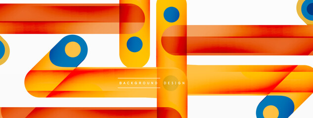 Obraz premium Colorful dynamic stripe composition. Lines geometric creative abstract background for wallpaper, banner or landing