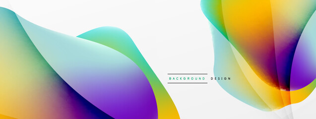 Abstract background. Fluid gradient color wave template for wallpaper, banner, background or landing