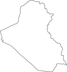 doodle freehand drawing of iraq map.