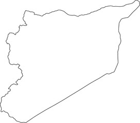 doodle freehand drawing of syria map.