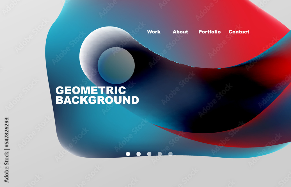Fototapete Abstract liquid background for your landing page design. Web page for website or mobile app wallpaper